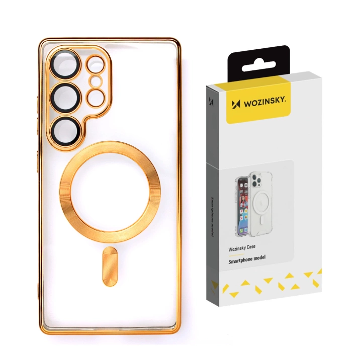 Etui Wozinsky Electroplated Case z Magsafe na Samsung Galaxy S25+ - złote